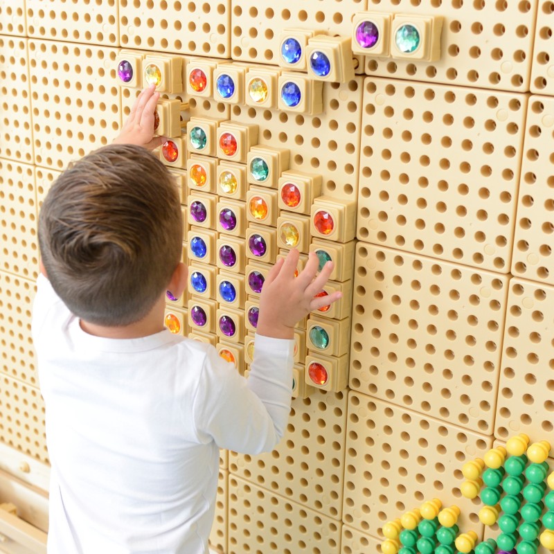 MASTERKIDZ Akrylowe Kolorowe Diamenciki Do Tablicy Naukowej STEM 72 Sztuki