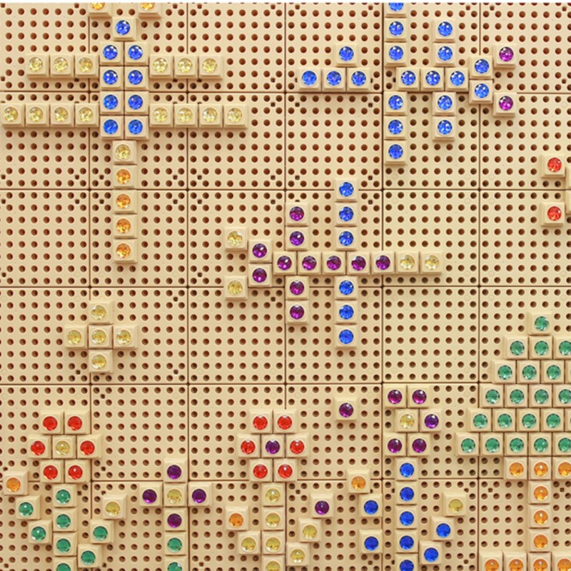 MASTERKIDZ Akrylowe Kolorowe Diamenciki Do Tablicy Naukowej STEM 72 Sztuki