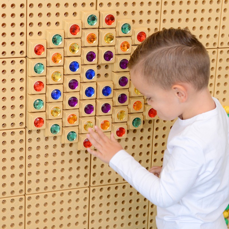 MASTERKIDZ Akrylowe Kolorowe Diamenciki Do Tablicy Naukowej STEM 72 Sztuki