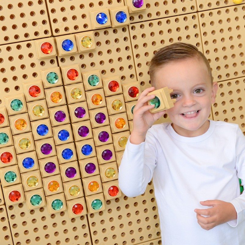 MASTERKIDZ Akrylowe Kolorowe Diamenciki Do Tablicy Naukowej STEM 72 Sztuki