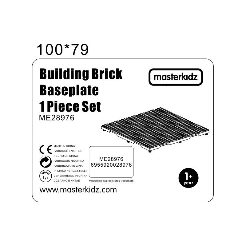 Masterkidz Nástenný panel na malé stavebnicové kocky STEM – Rozširujúci modul