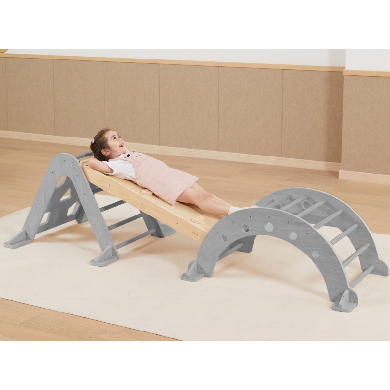 VIGA Drewniana Zjeżdżalnia Prosta Ścianka Wspinaczkowa