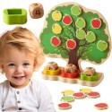 Masterkidz Drevený jabloňový strom pre učenie počítania