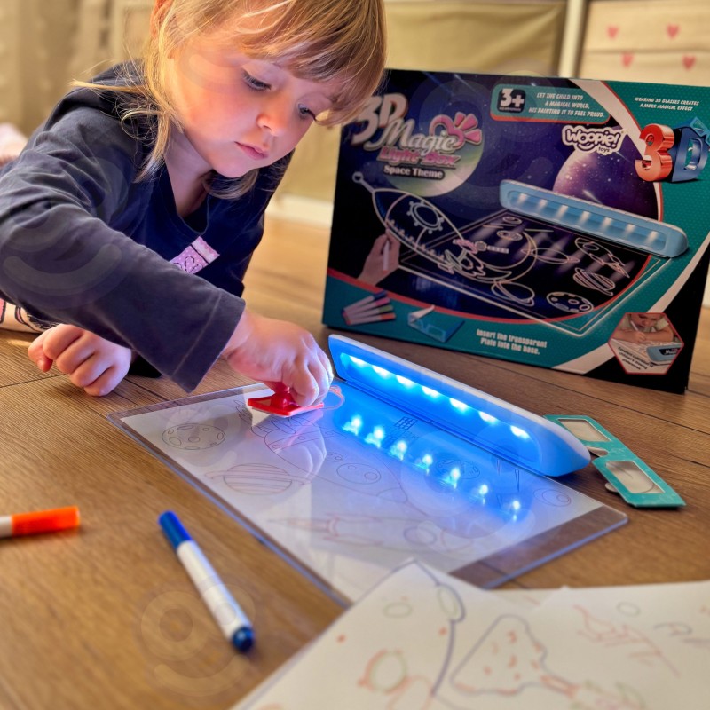 WOOPIE Magnetyczna Tablica 3D Podświetlenie LED do Rysowania