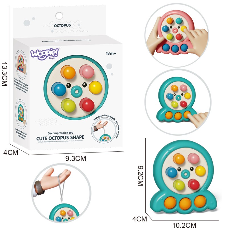 WOOPIE Gra Zręcznościowa Wbijanka Kreta Sznurek Ośmiornica Zielony 2w1