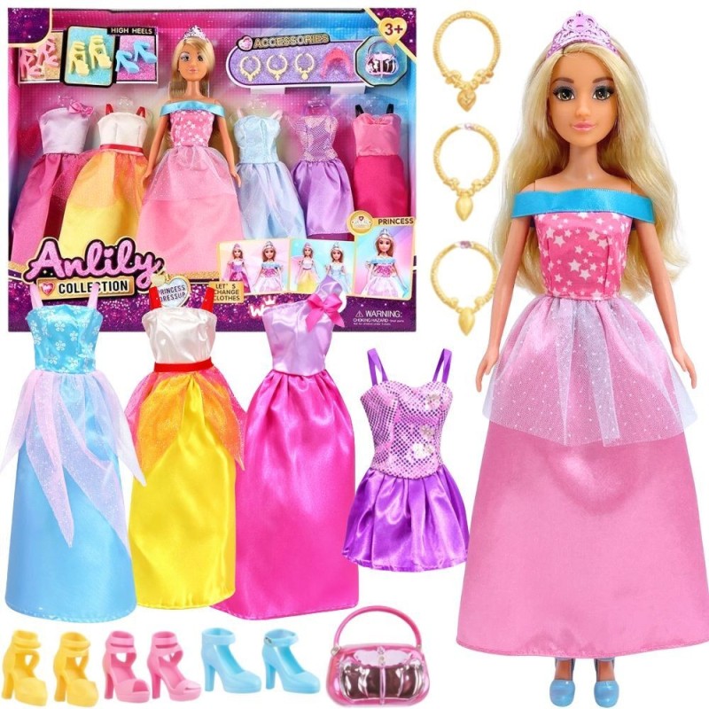 Woopie Royal Bábika s 5 plesovými šatami a doplnkami