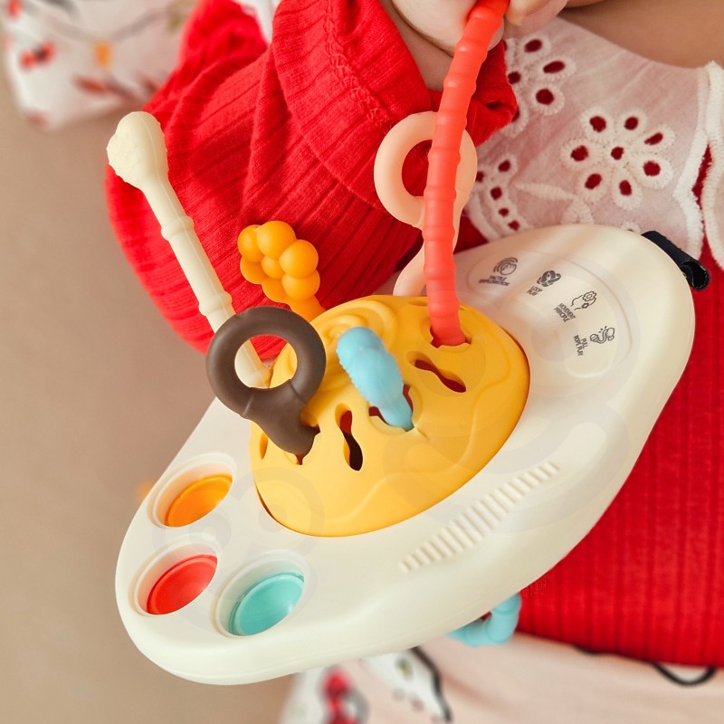 WOOPIE BABY Zabawka Sensoryczna Montessori Gryzak Grzechotka Wielofunkcyjny UFO