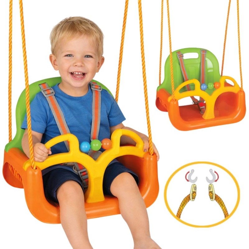 WOOPIE Huśtawka Swing 3w1 Pomarańczowa