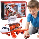WOOPIE Samolot Rozkładany Transporter Straż Pożarna z 3 Autami Strażackimi Zestaw XL Znaki Drogowe