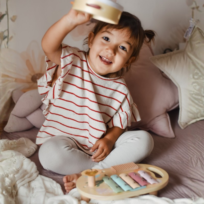 CLASSIC WORLD Zestaw Instrumenty Muzyczne dla Dzieci Cymbałki Bębenek Grzechotka 5 el.