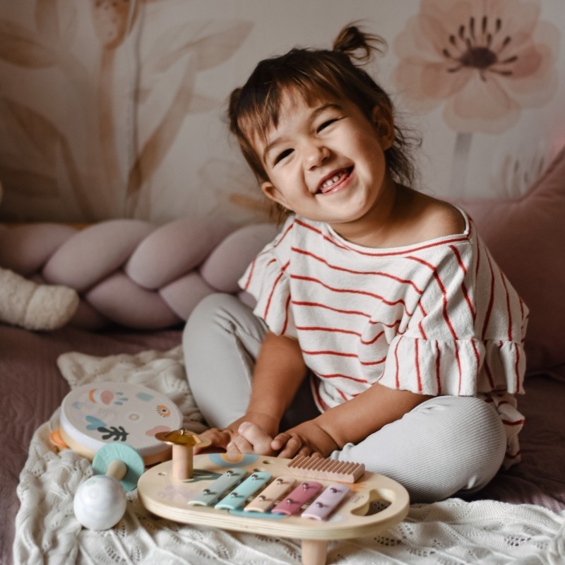 CLASSIC WORLD Zestaw Instrumenty Muzyczne dla Dzieci Cymbałki Bębenek Grzechotka 5 el.