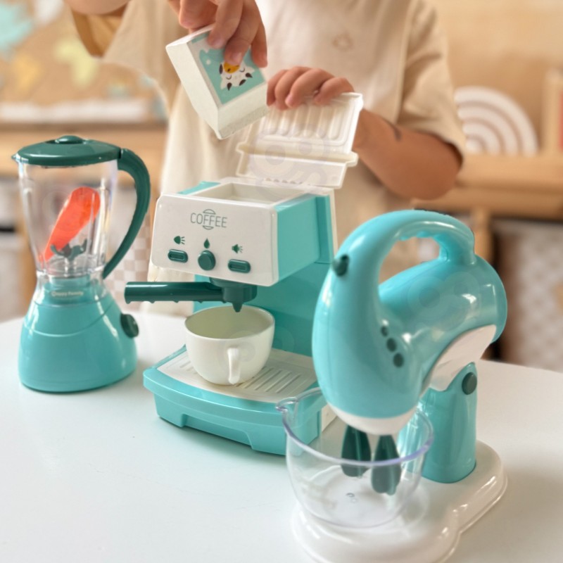 WOOPIE Zestaw AGD 3w1 Ekspres Mikser Blender Efekty Dźwiękowe Świetlne