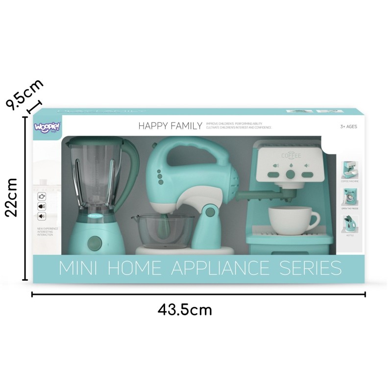 WOOPIE Zestaw AGD 3w1 Ekspres Mikser Blender Efekty Dźwiękowe Świetlne