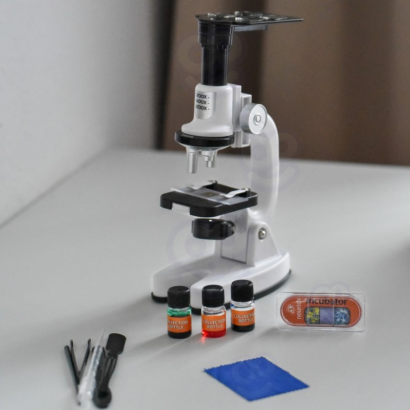 WOOPIE Mikroskop Cyfrowy LED Przybliżenie do 1200x Zestaw XXL z Adapterem do Smartfona