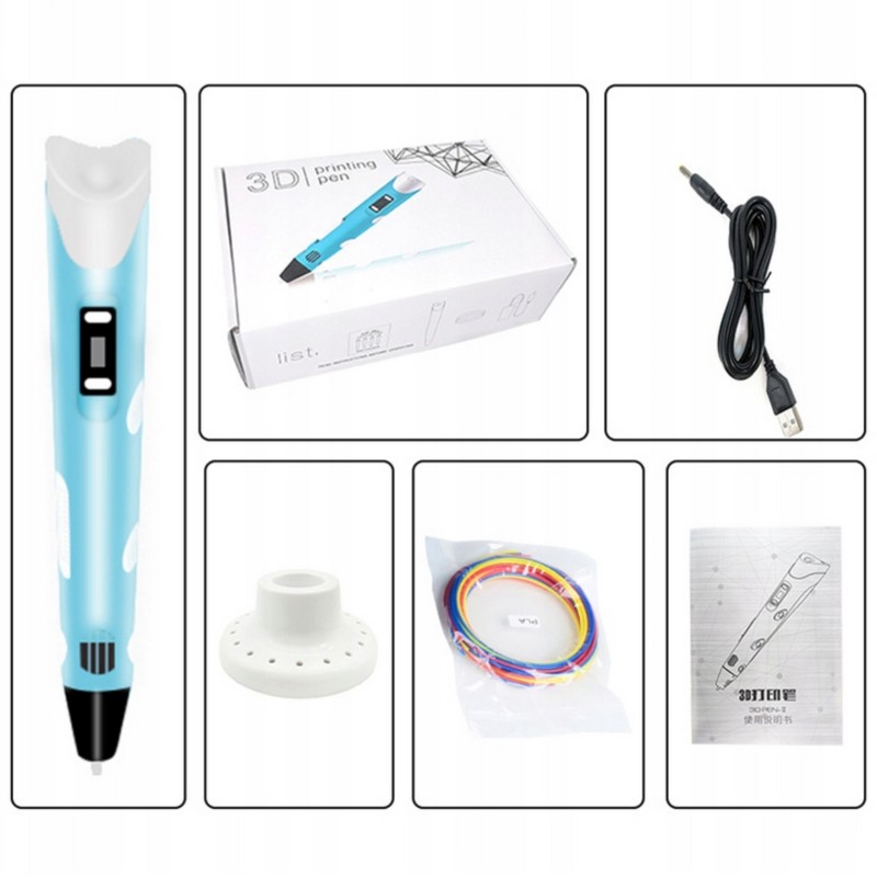 WOOPIE Długopis 3D Dla Dzieci Zestaw z Wyświetlaczem LED - Kreatywna Zabawa