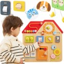 VIGA Drewniana Tablica Manipulacyjna Domek Odkrywania i Nauki
