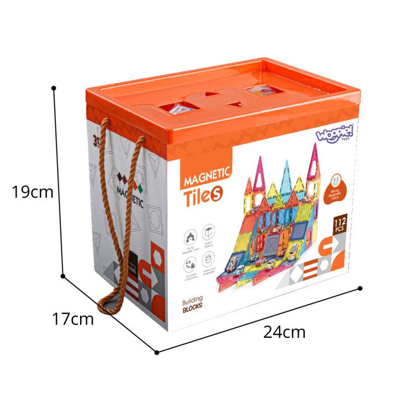 WOOPIE Magnetyczne Klocki Konstrukcyjne 7,5 cm Parking 112 el