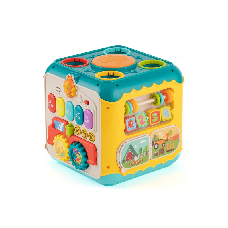 WOOPIE BABY Wielofunkcyjna Kostka Aktywności Montessori 6w1 - 18m+