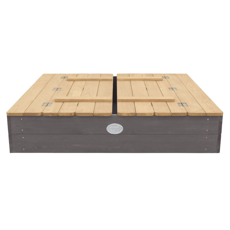 AXI Drevené pieskovisko Ella s lavičkami 100x95cm Sivé