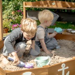 AXI Drevené pieskovisko loď s kuchynkou a strechou