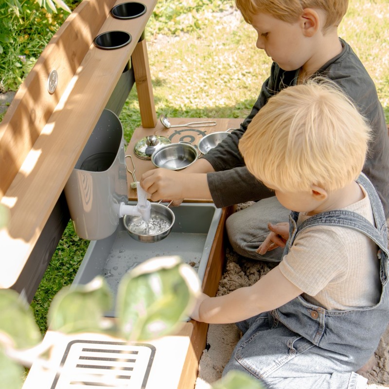 AXI Drevené pieskovisko loď s kuchynkou a strechou