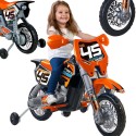 FEBER Motocykl Cross Pomarańczowy na Akumulator 6V dla Dzieci