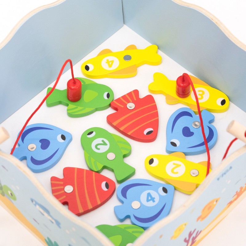 Viga Drevená magnetická rybačka – Edukačná hra