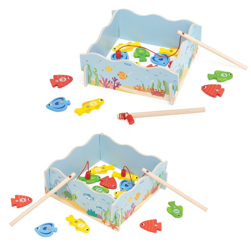 Viga Drevená magnetická rybačka – Edukačná hra
