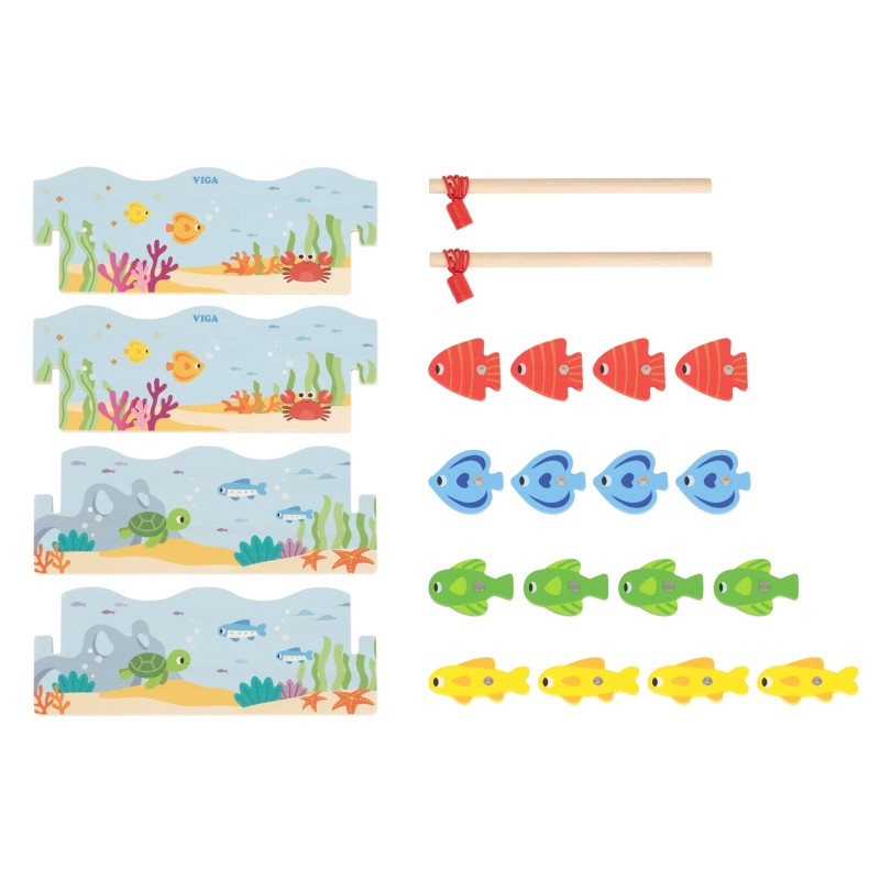 Viga Drevená magnetická rybačka – Edukačná hra