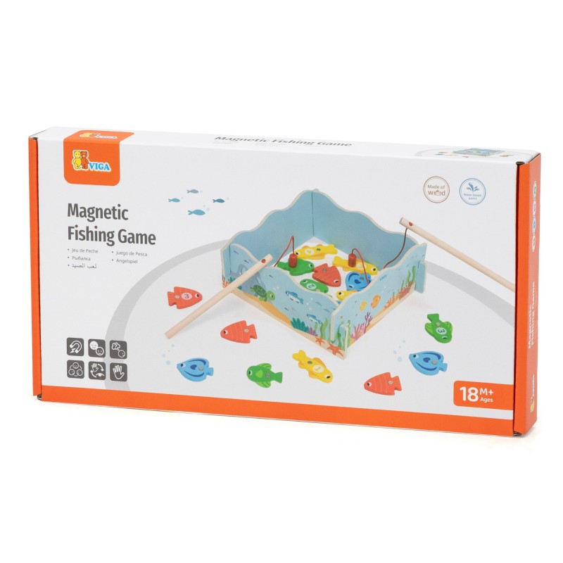 Viga Drevená magnetická rybačka – Edukačná hra