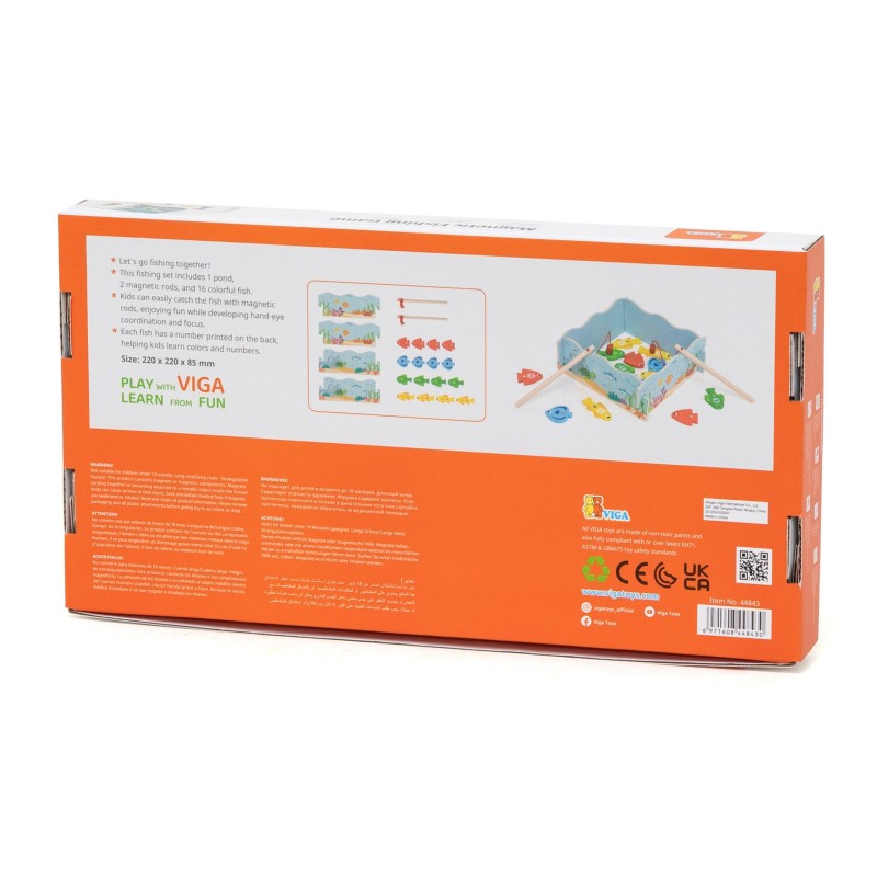 Viga Drevená magnetická rybačka – Edukačná hra