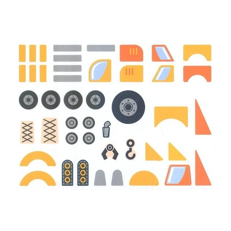 Viga Drevená zatĺkačka Stavebné autá – 45 dielov