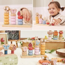 Viga Drevená nasúvačka Počítanie – Jarný motív