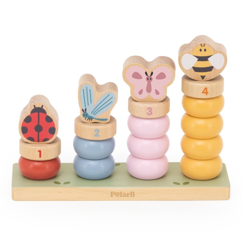 Viga Drevená nasúvačka Počítanie – Jarný motív