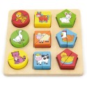 VIGA Puzzle Edukacyjne Drewniane Zwierzęta