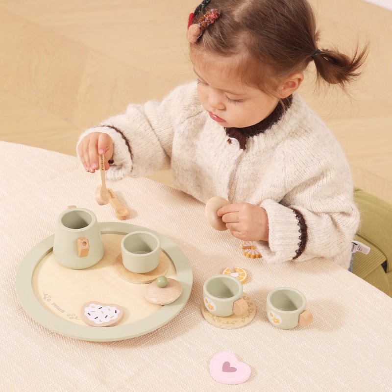 Viga Drevený čajový set Spring – 15-dielny