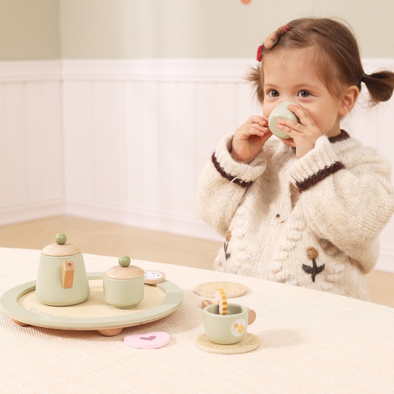 Viga Drevený čajový set Spring – 15-dielny