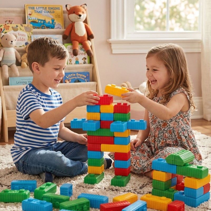 WOOPIE Klocki Konstrukcyjne XXL Zestaw z Samochodzikiem 43 el.