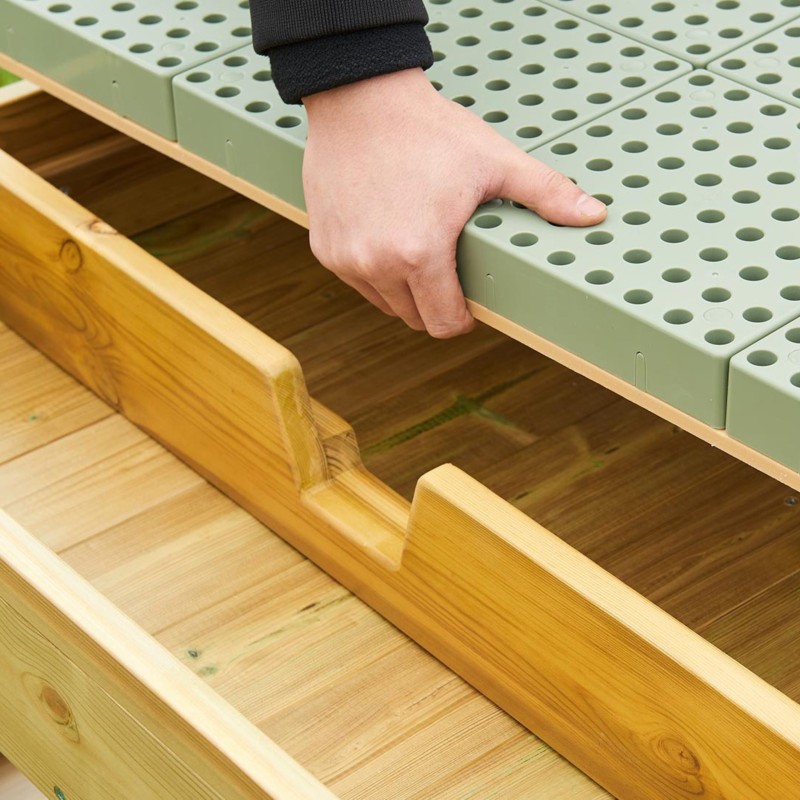 Masterkidz Drevený edukačný stôl STEM Outdoor – 120cm s príslušenstvom