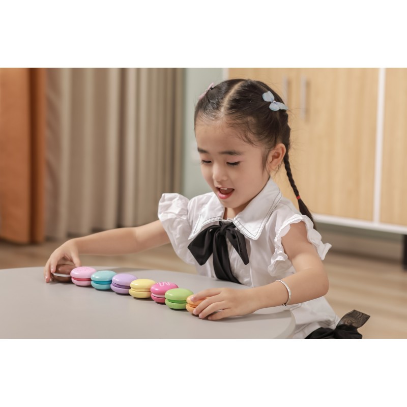 VIGA Drewniane Ciastka Kolorowe Ciasteczka Zestaw Makaroników 8 szt