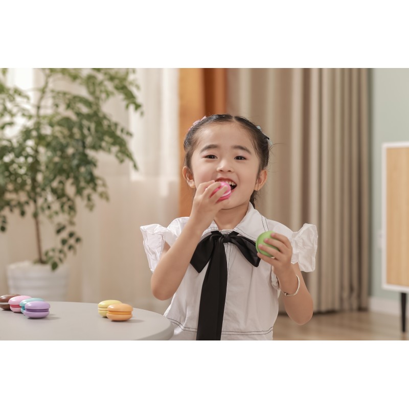 VIGA Drewniane Ciastka Kolorowe Ciasteczka Zestaw Makaroników 8 szt