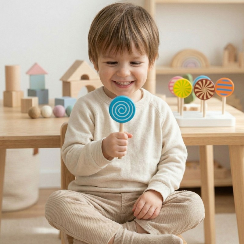 VIGA Drewniane Kolorowe Lizaki Zestaw 6 szt.