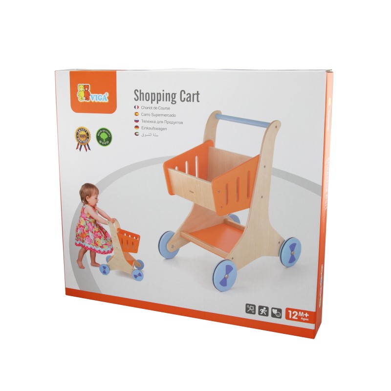 Viga Drevený nákupný vozík – chodítko