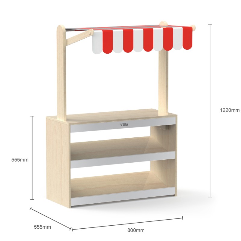 VIGA Drewniany Stragan Sklepik dla Dzieci