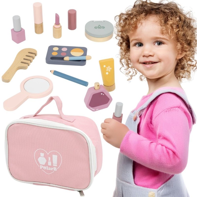 Viga Drevený kozmetický set PolarB – Kozmetická taštička