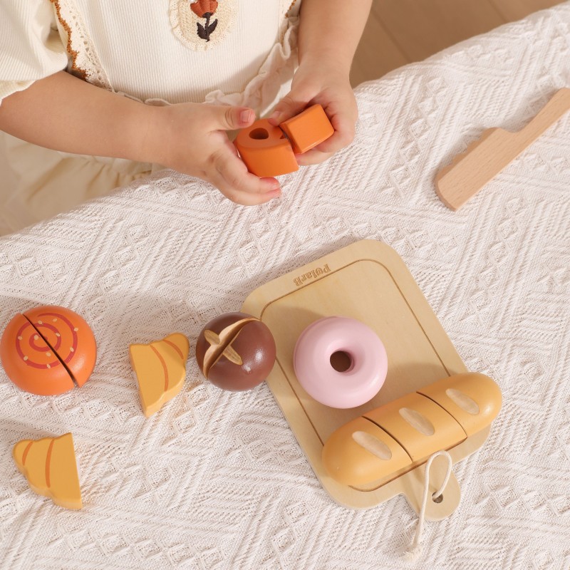 Viga Drevené pečivo na krájanie PolarB – Raňajkový set