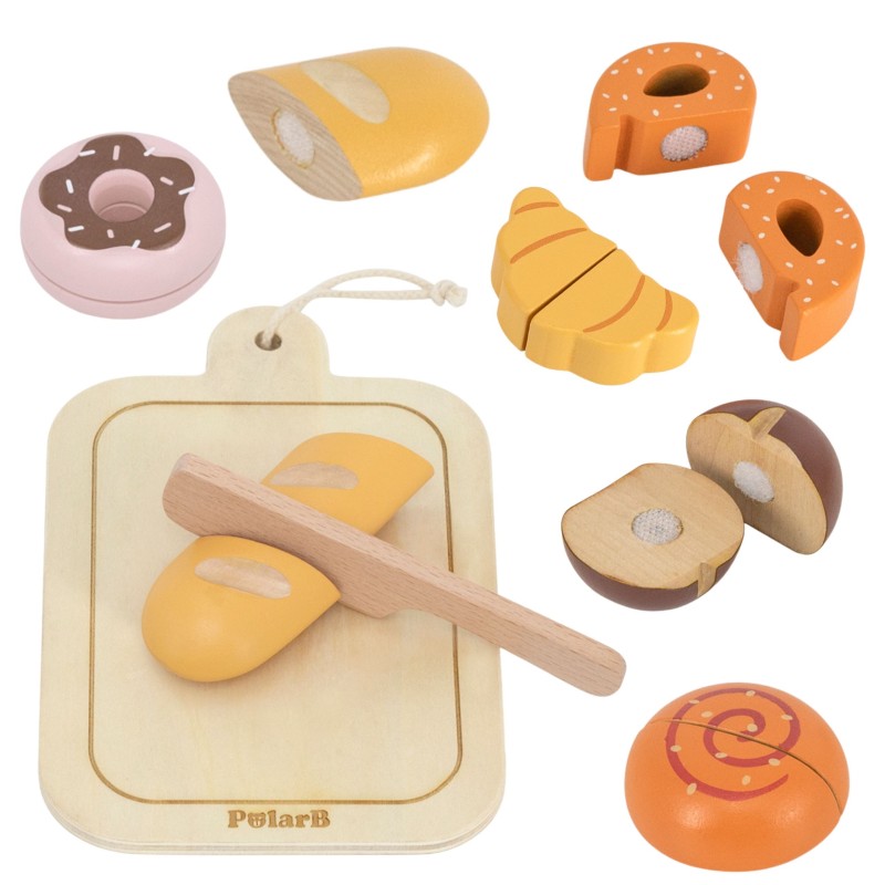 Viga Drevené pečivo na krájanie PolarB – Raňajkový set