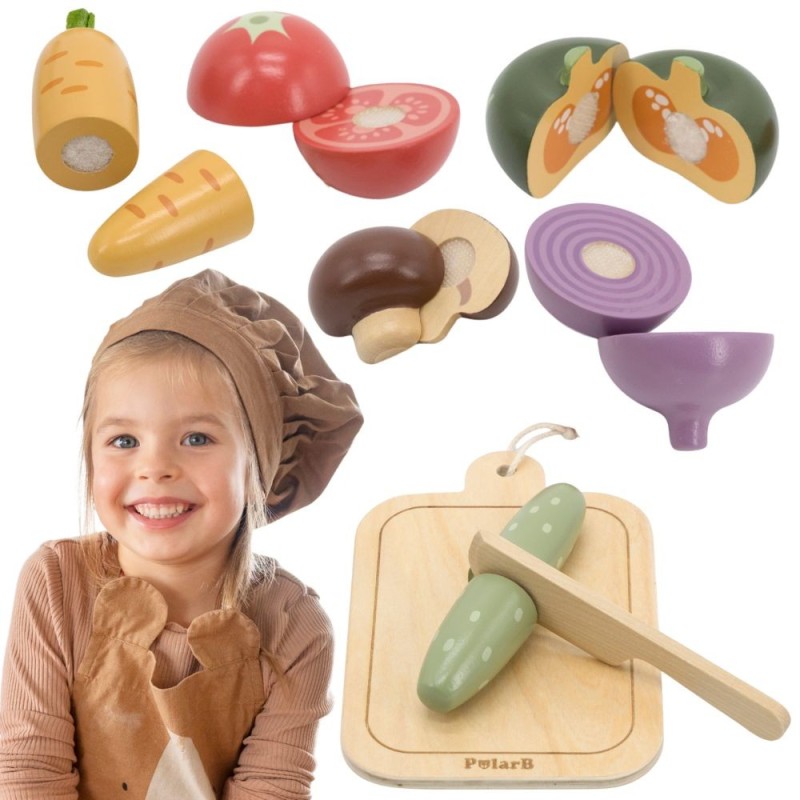 Viga Drevená zelenina na krájanie – S doskou