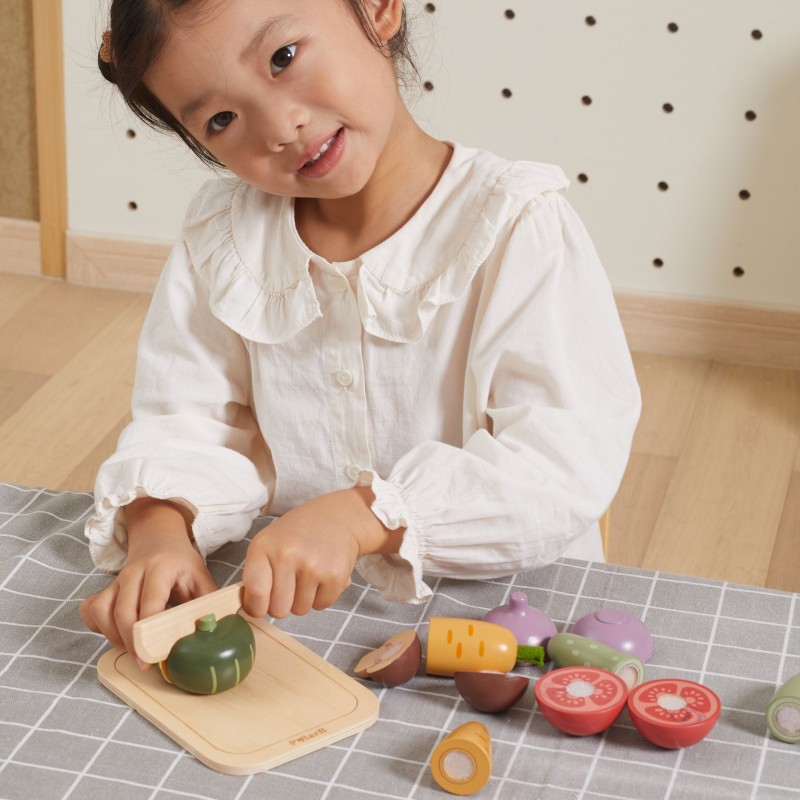 Viga Drevená zelenina na krájanie – S doskou