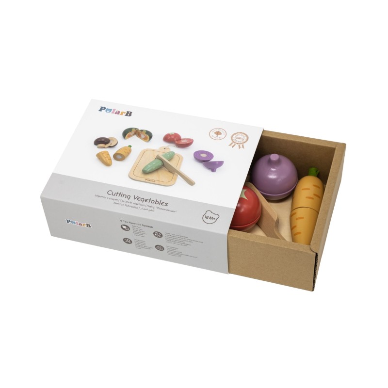 Viga Drevená zelenina na krájanie – S doskou